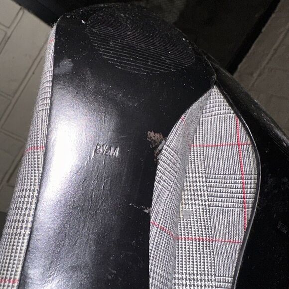 Report Women’s Plaid Peep Toe Heel Pump Shoe Size 9.5 EUC - Picture 8 of 9